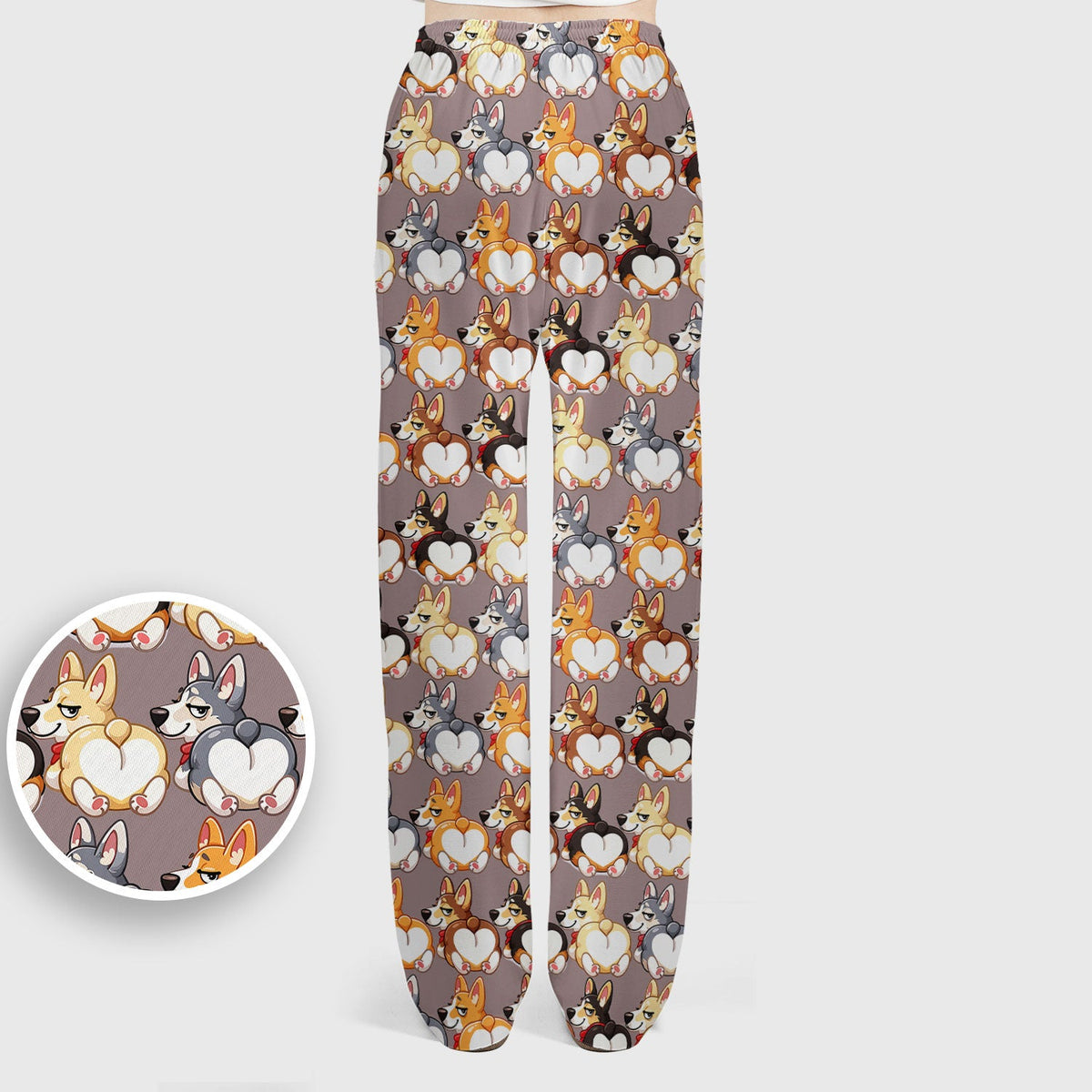 Corgi Cartoon Nurse Scrub Set