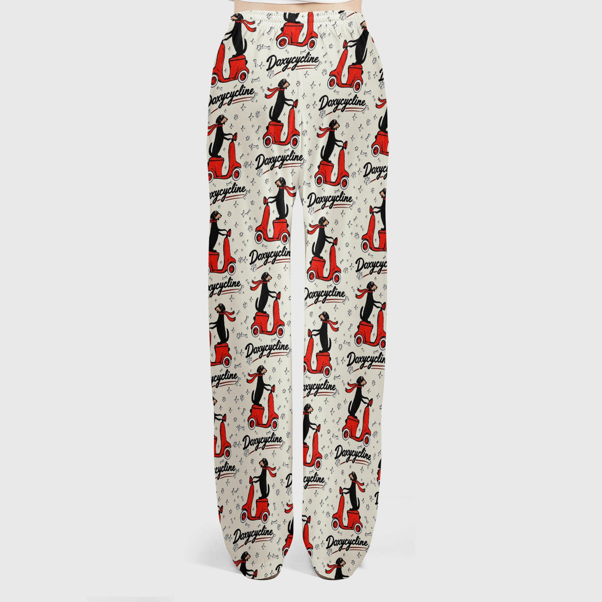 Dachshund Riding Scooter Nurse Scrub Set