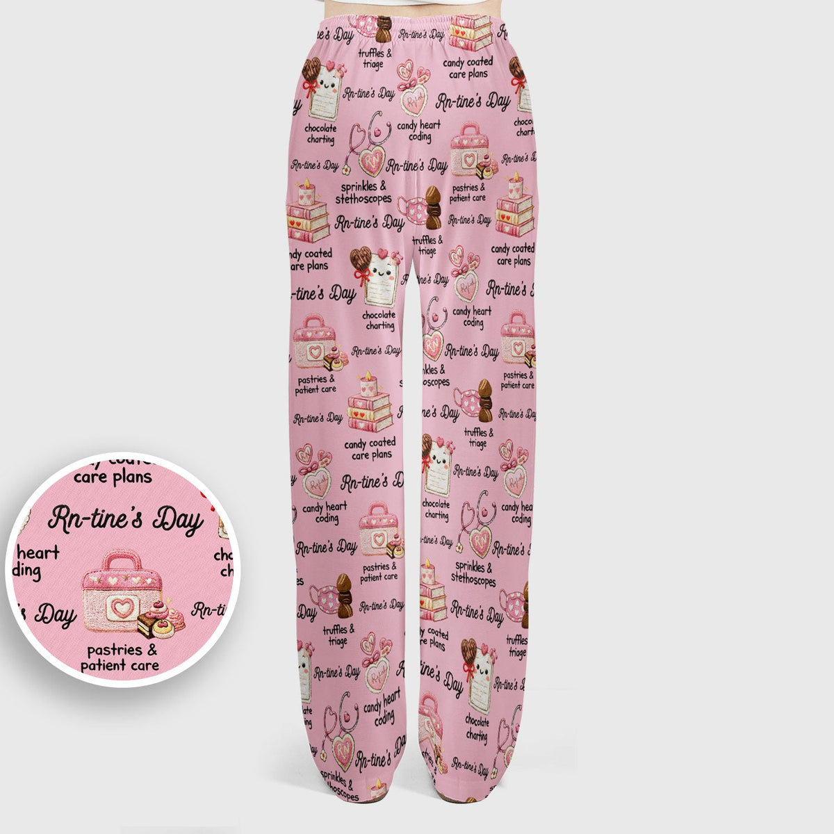 RN Sweets Valentine Stethoscope Nurse Scrub Set