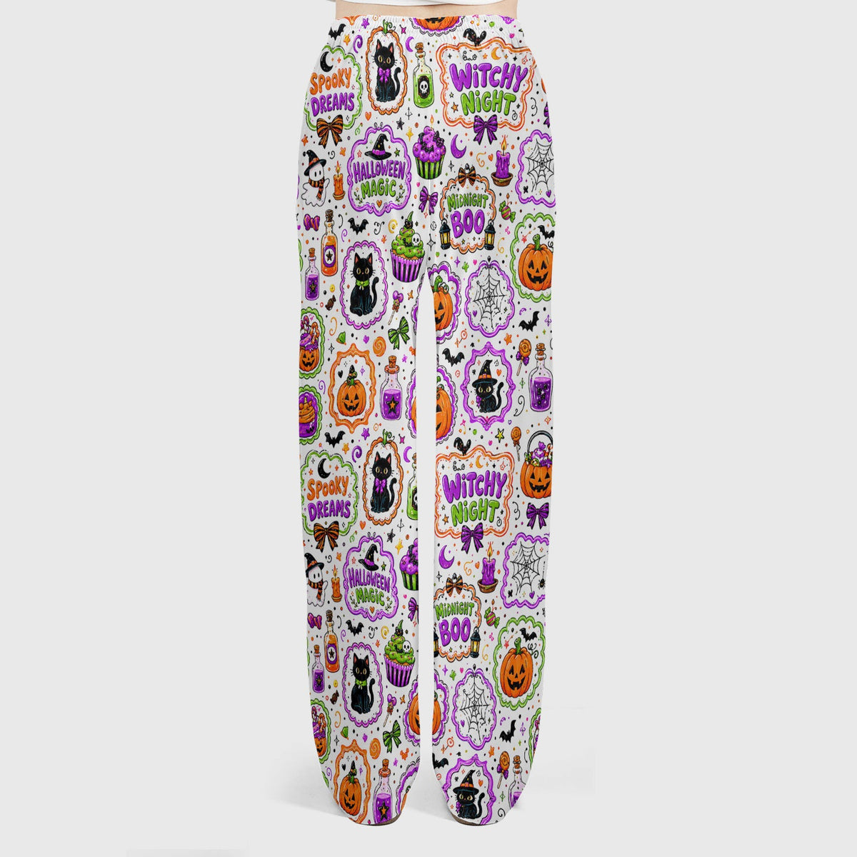 Halloween Black Cats Pumpkins Nurse Scrub Set