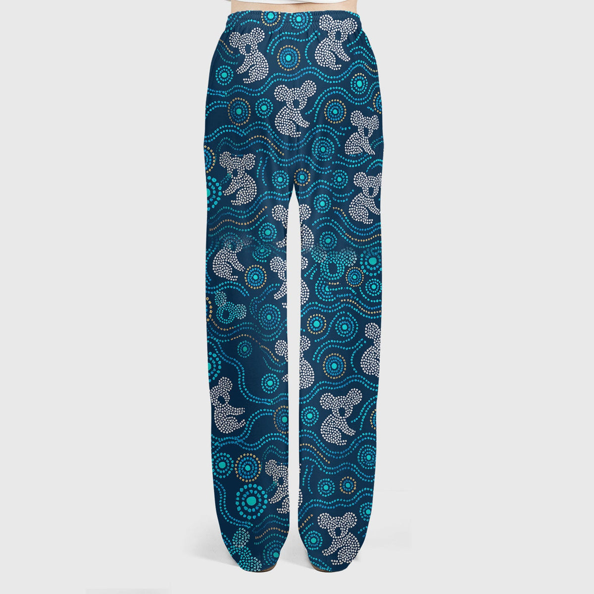 Australian Koala Aboriginal Dot Art Scrub Set, Aboriginal Pattern Shirt, Breathable Nursing Uniform