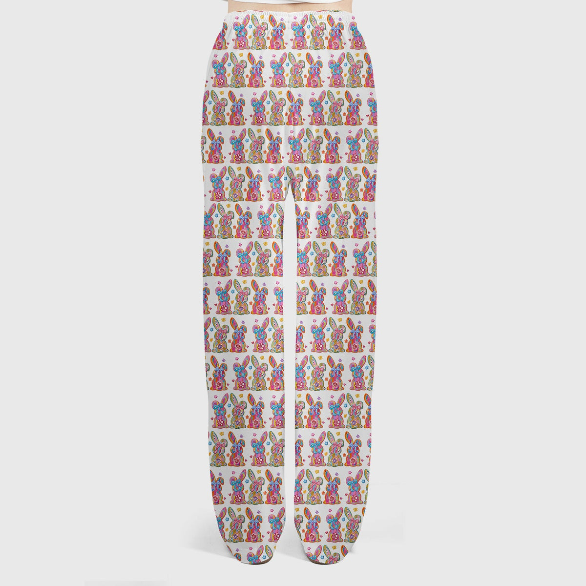 Pastel Bunny Floral Nurse Scrub Set