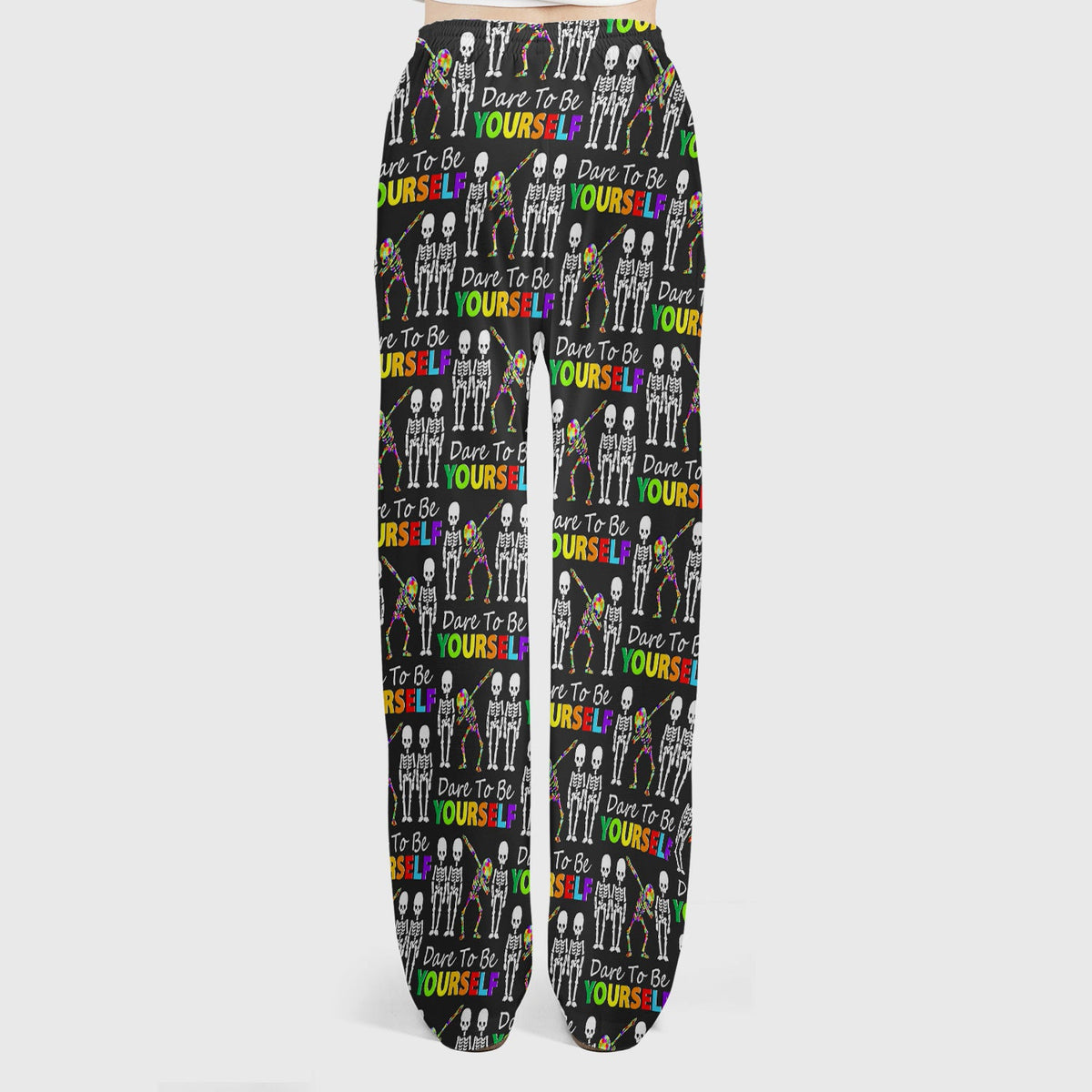 Rainbow Skeleton Dare To Be Yourself Nurse Scrub Set