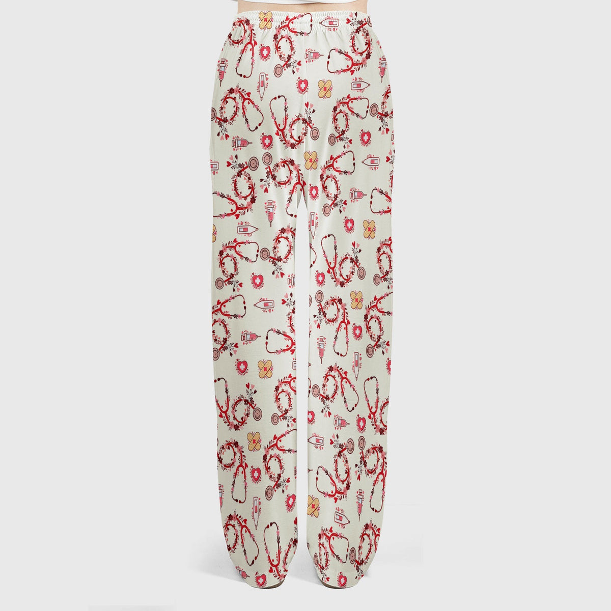 Heart Stethoscope Nurse Scrub Set