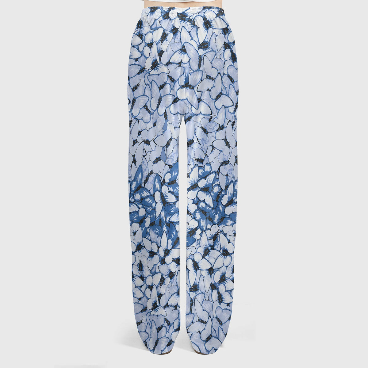Blue Butterfly Floral Nurse Scrub Set
