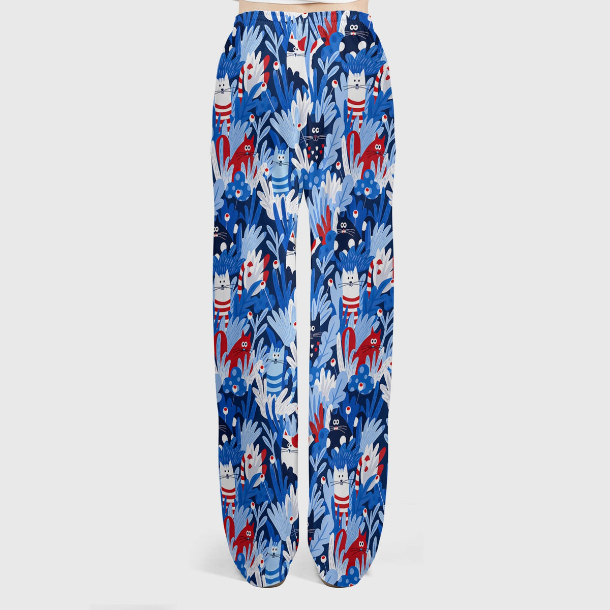 Cats Among Blue Foliage Nurse Scrub Set