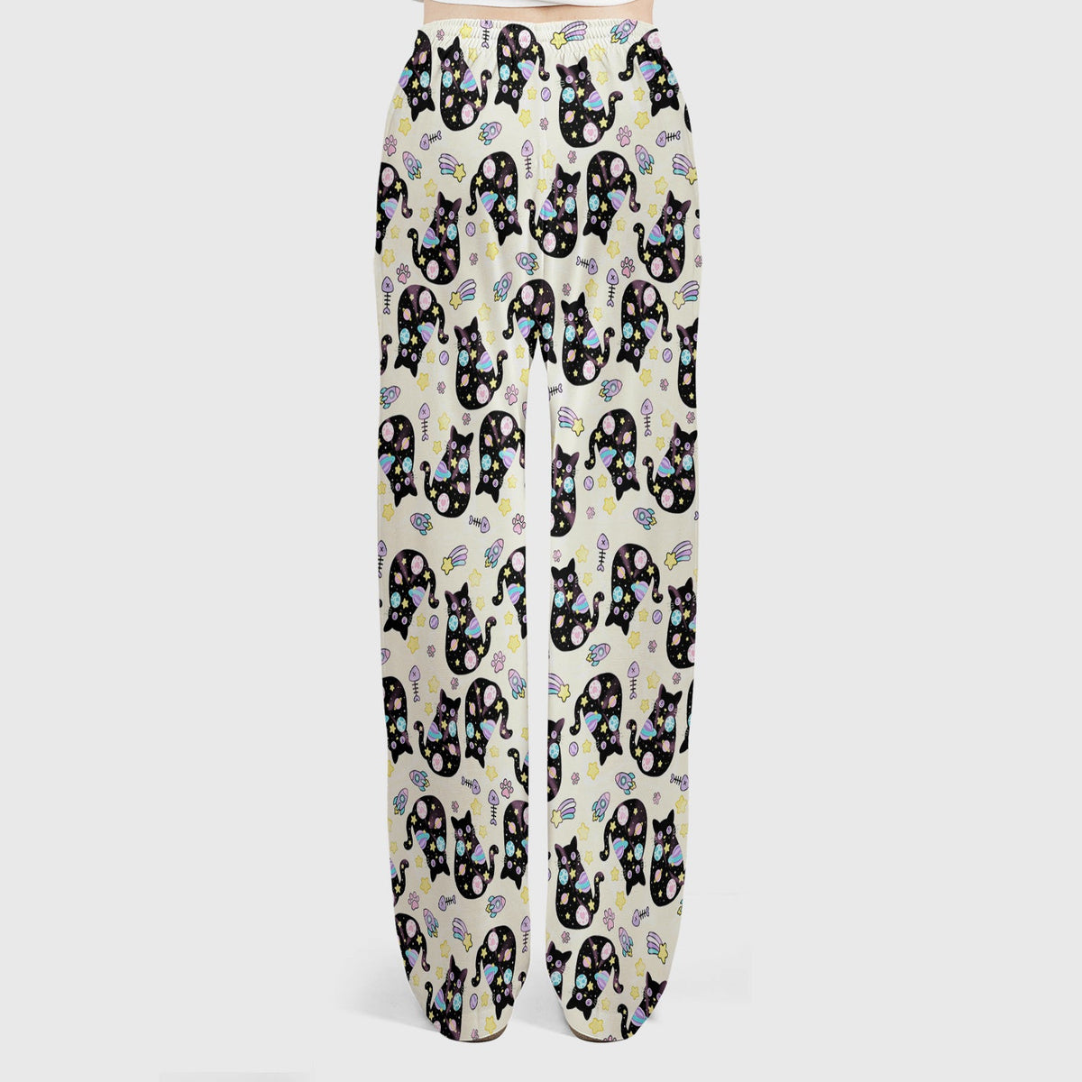 Black Cat Galaxy Space Nurse Scrub Top