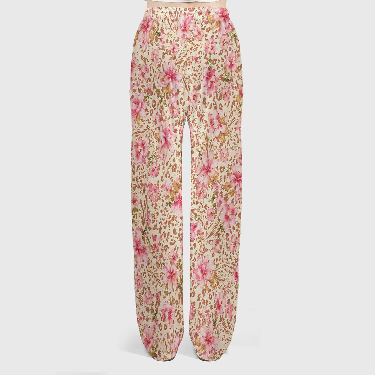 Pink Floral Leopard Nurse Scrub Set