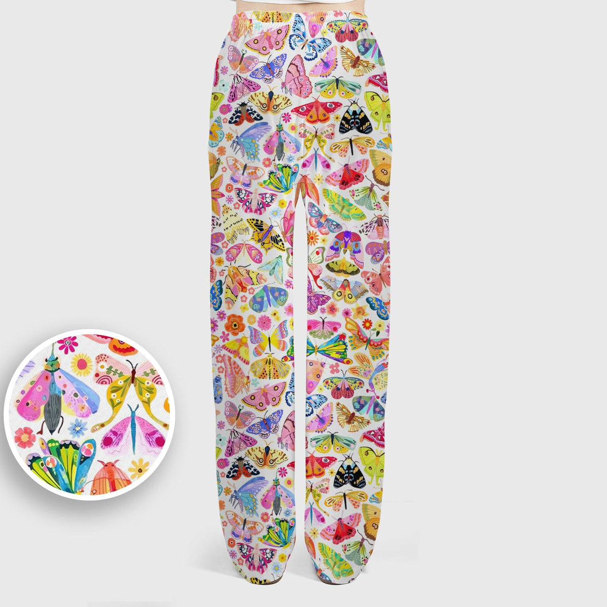 Cute Bright Butterfly Moth Floral Nurse Scrub Set