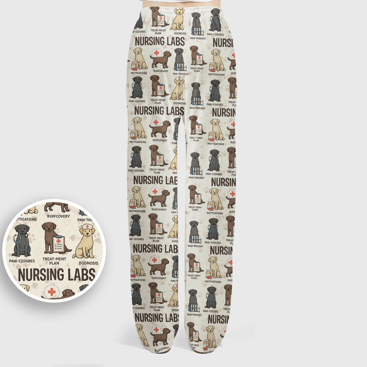 Lab Dog Nurse Scrub Set