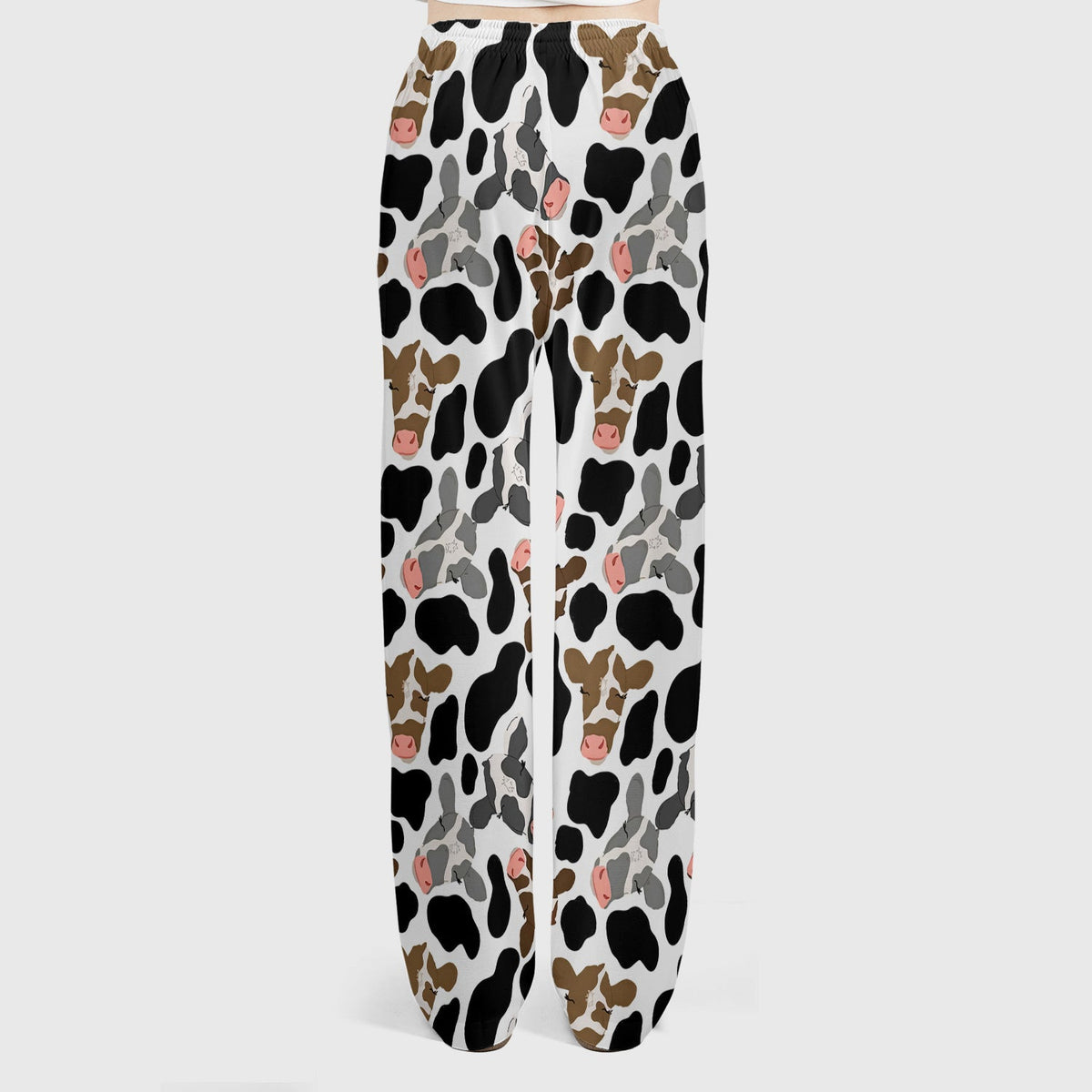Cow Face Black White Nurse Scrub Set