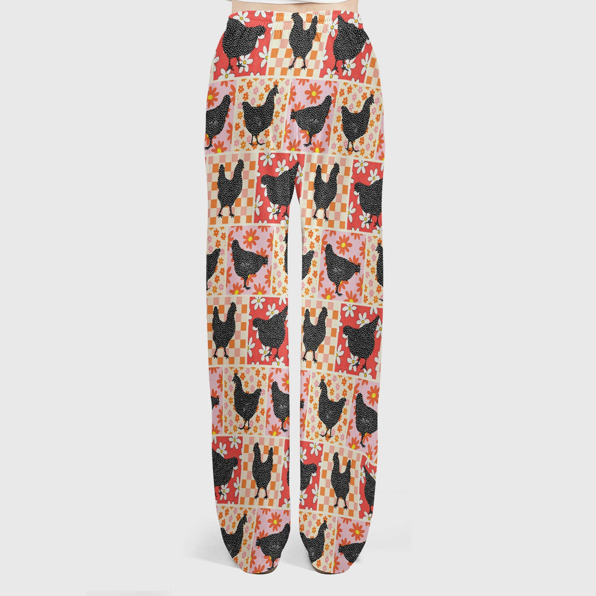 Chicken Patchwork Floral Nurse Scrub Set