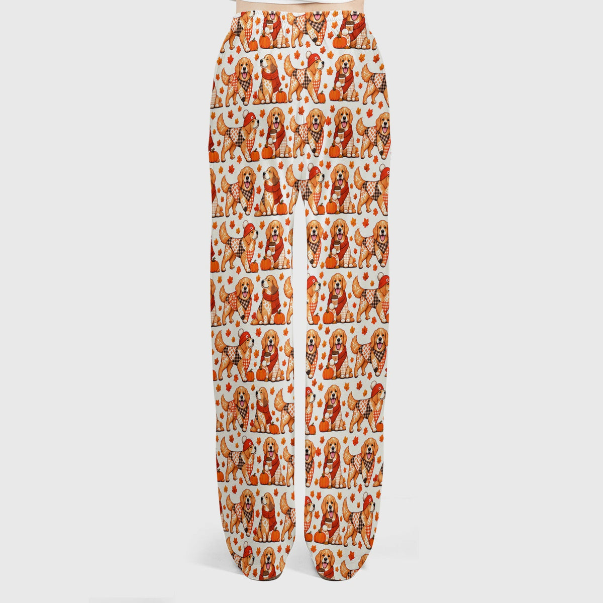Fall Golden Retriever Pumpkin Nurse Scrub Set