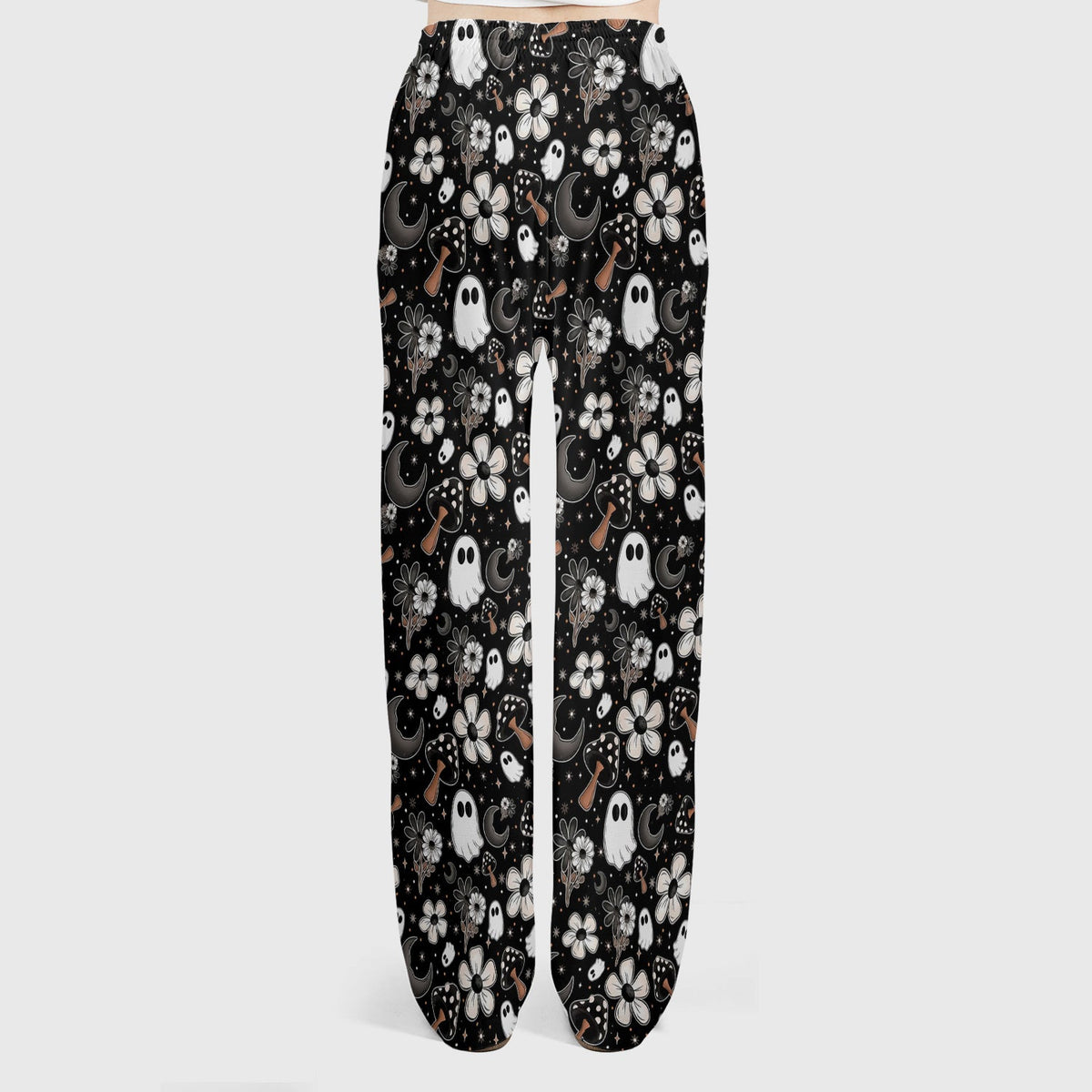 Floral Mushroom Ghost Nurse Scrub Set
