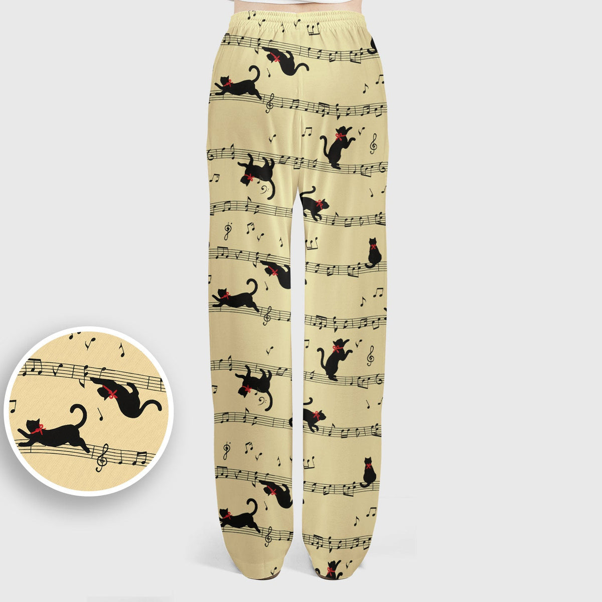Dancing Black Cat Music Nurse Scrub Set