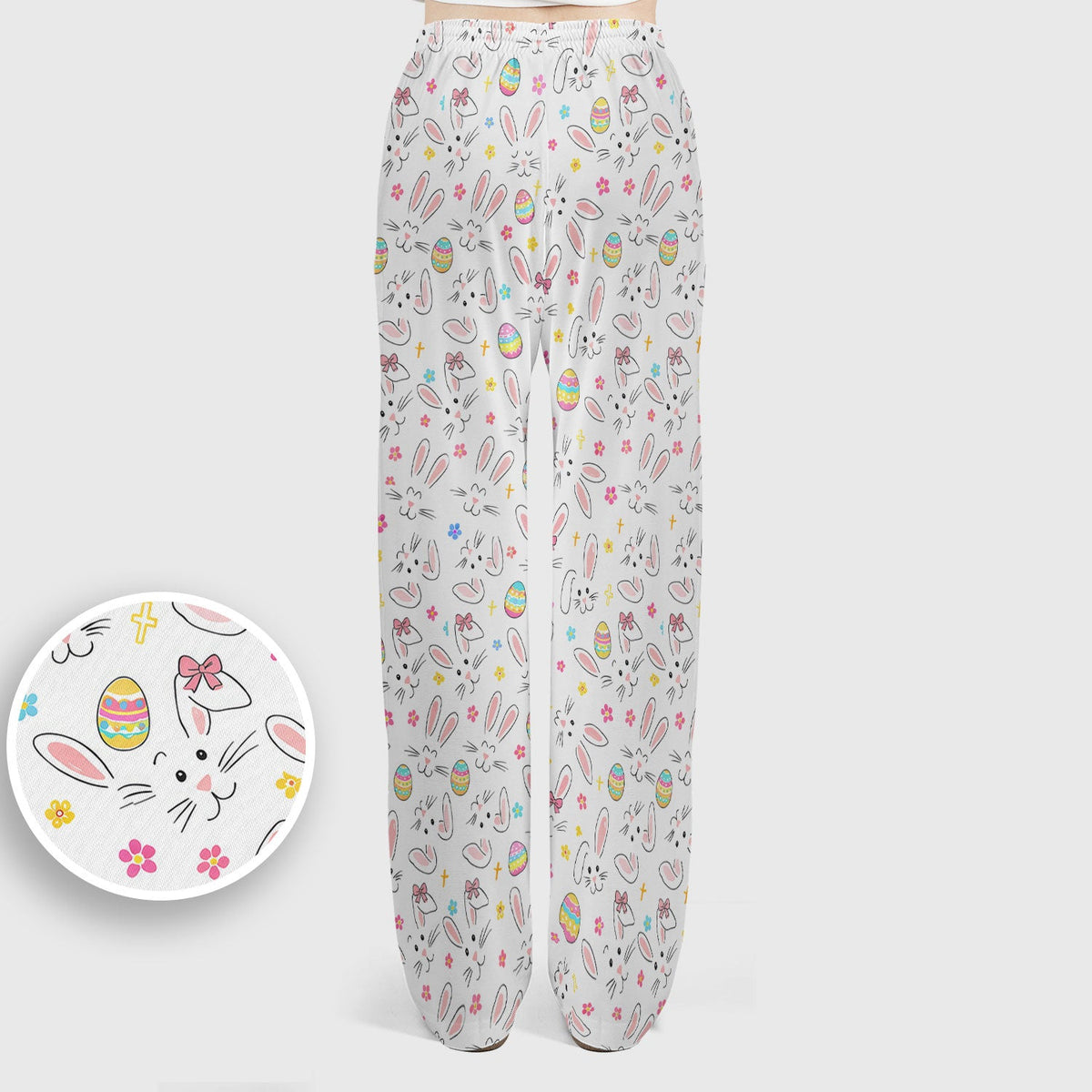Bunny Faces Pastel Egg Nurse Scrub Set - Easter Gift