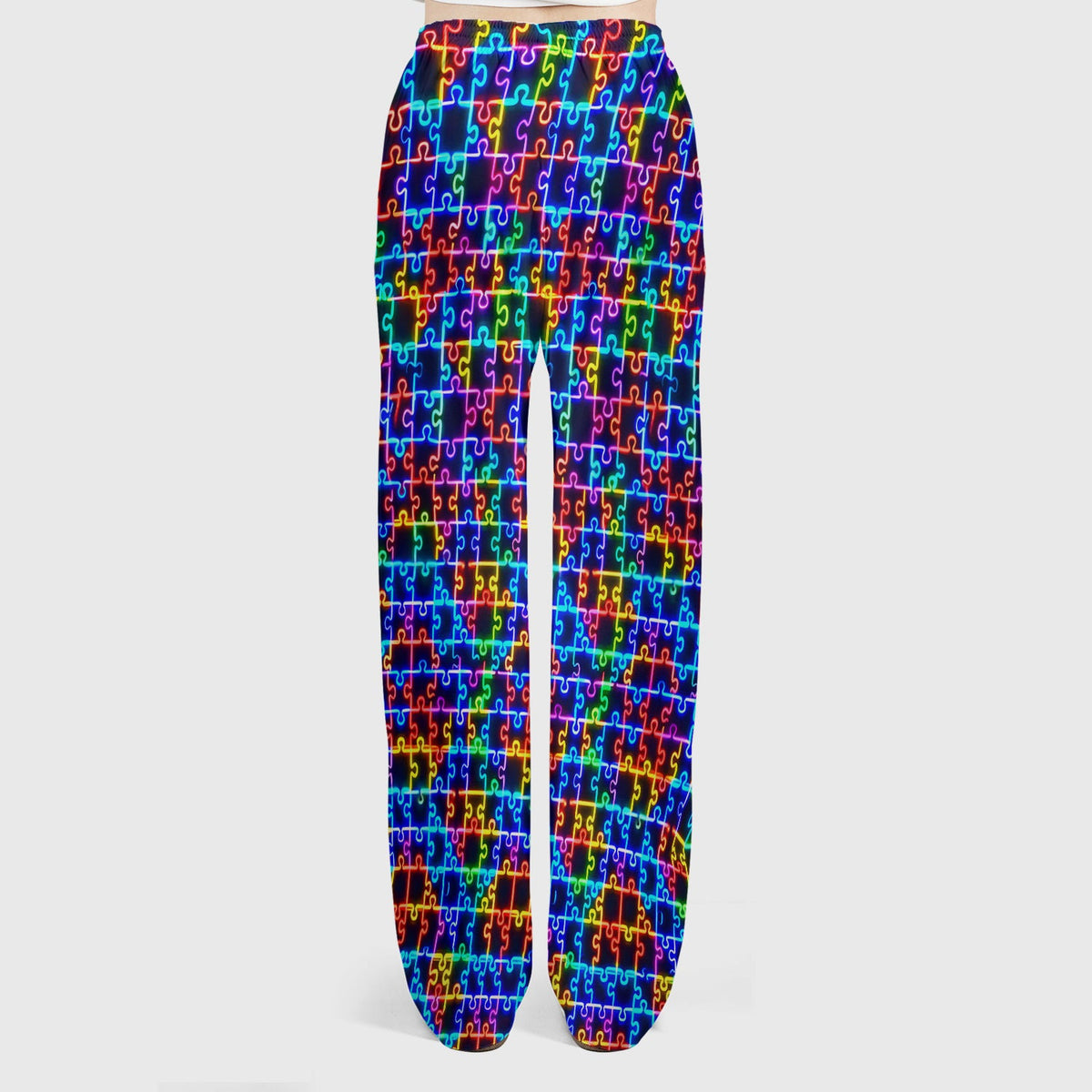 Autism Puzzle Neon Nurse Scrub Set