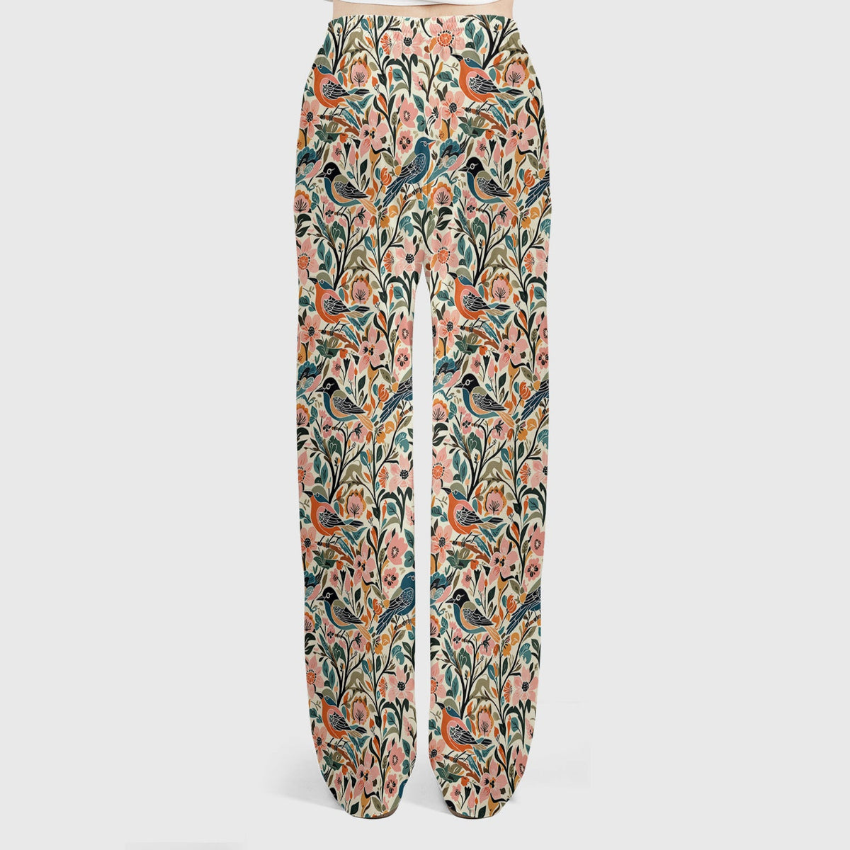 Folk Art Songbird Floral Nurse Scrub Set