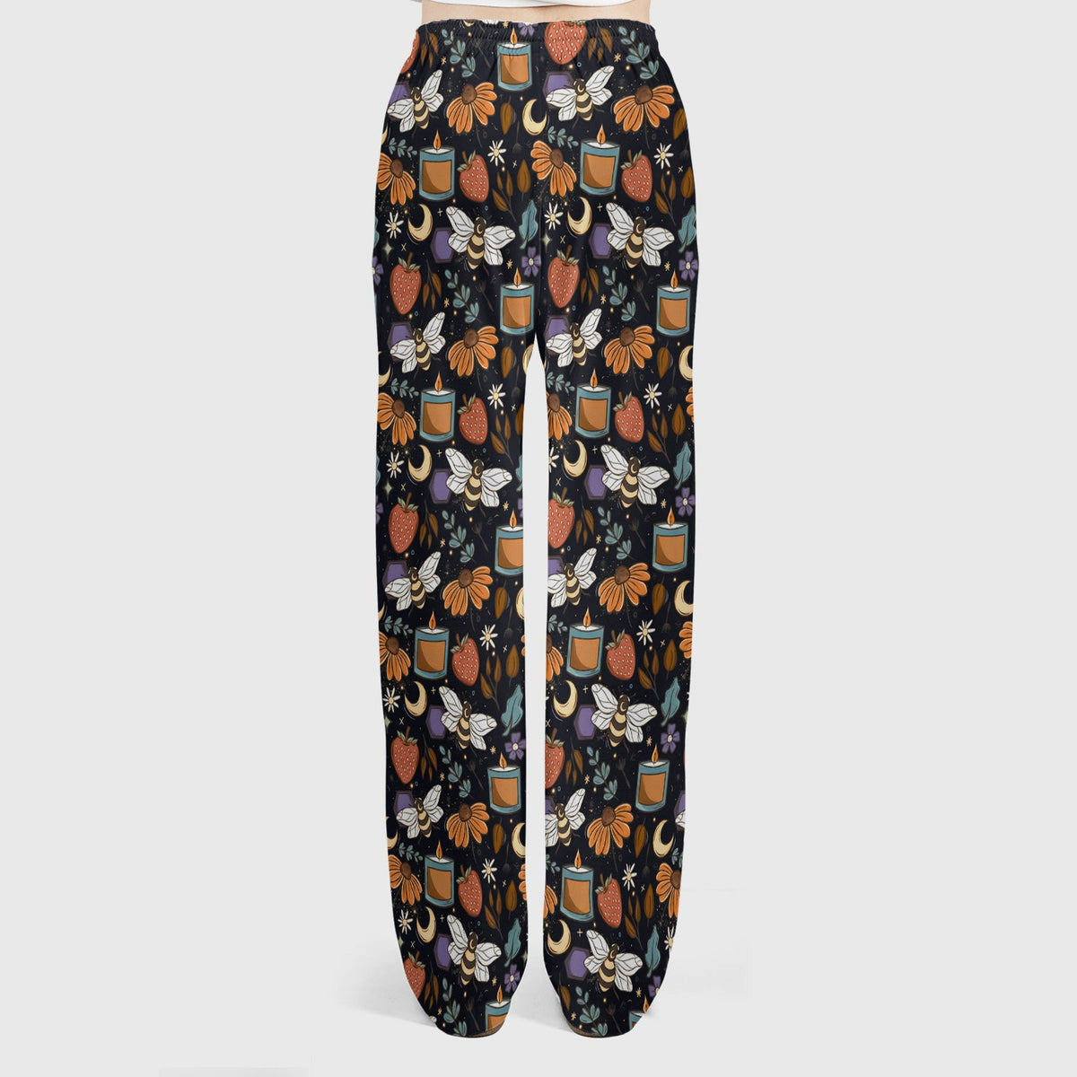 Bee Strawberry Floral Candle Nurse Scrub Set