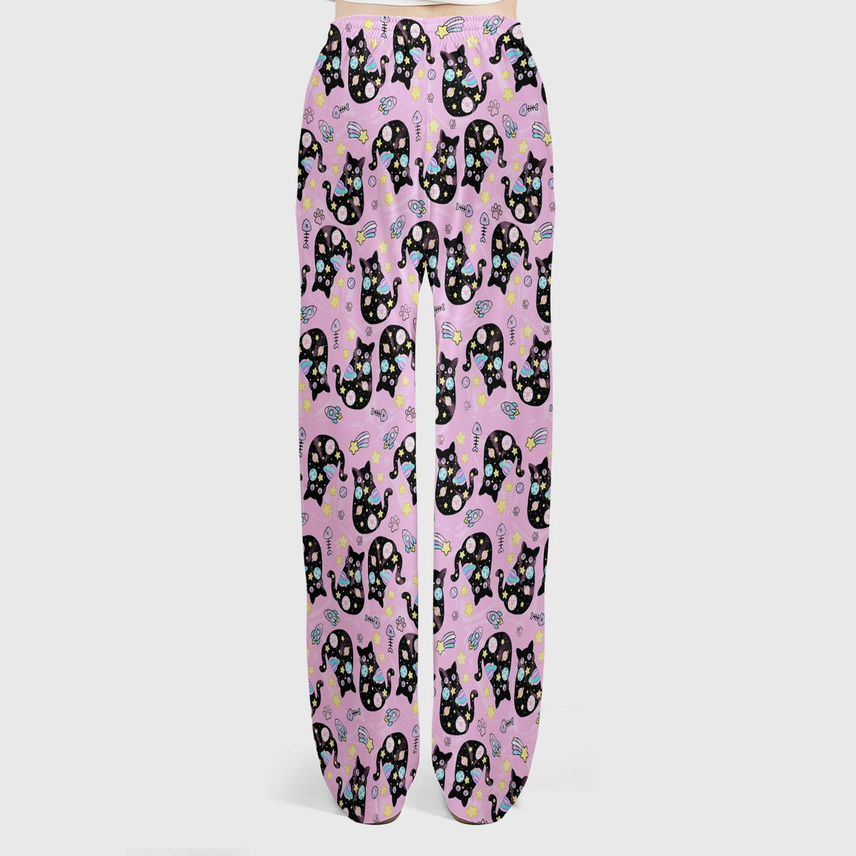 Black Cat Galaxy Space Nurse Scrub Top