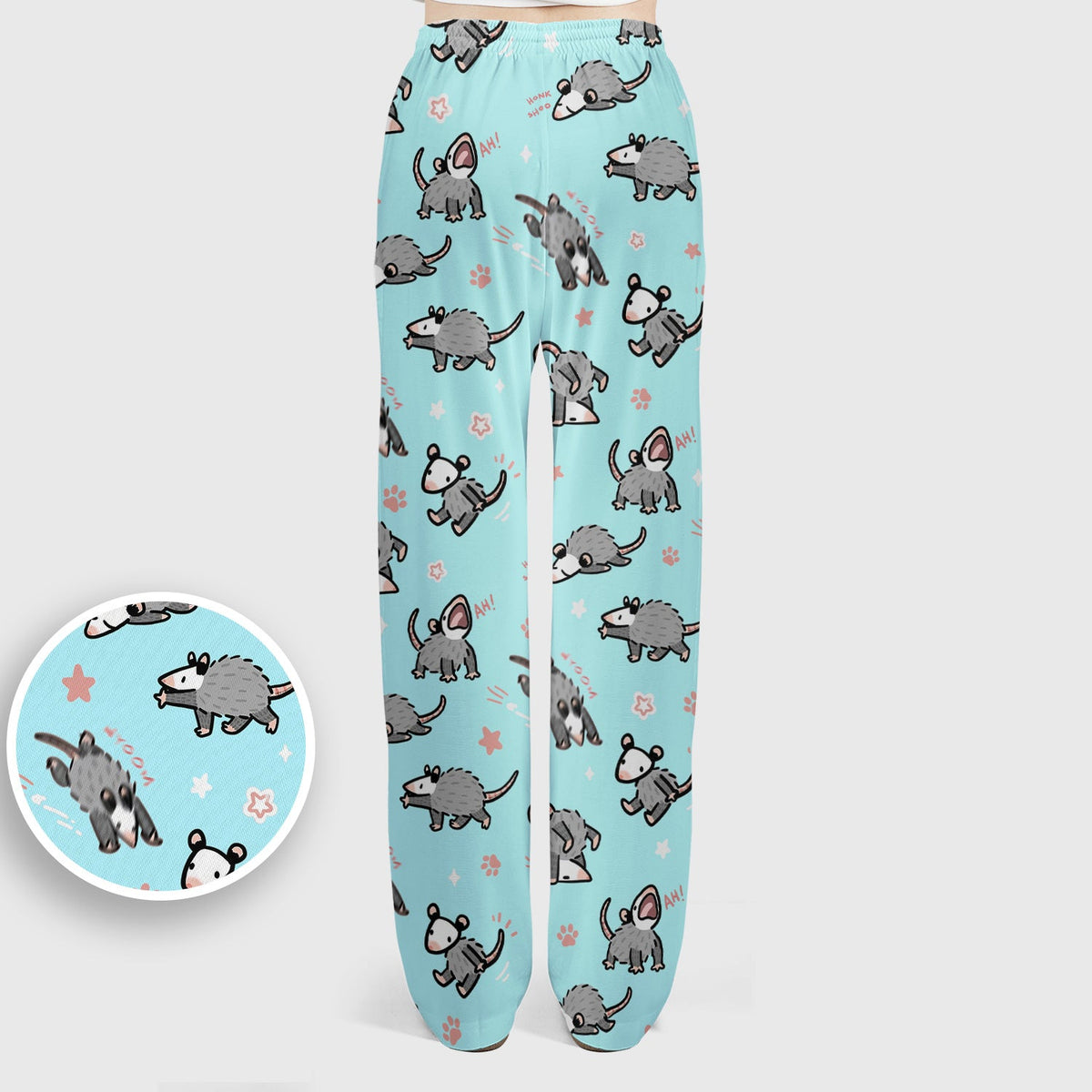 Cartoon Opossum Nurse Scrub Set