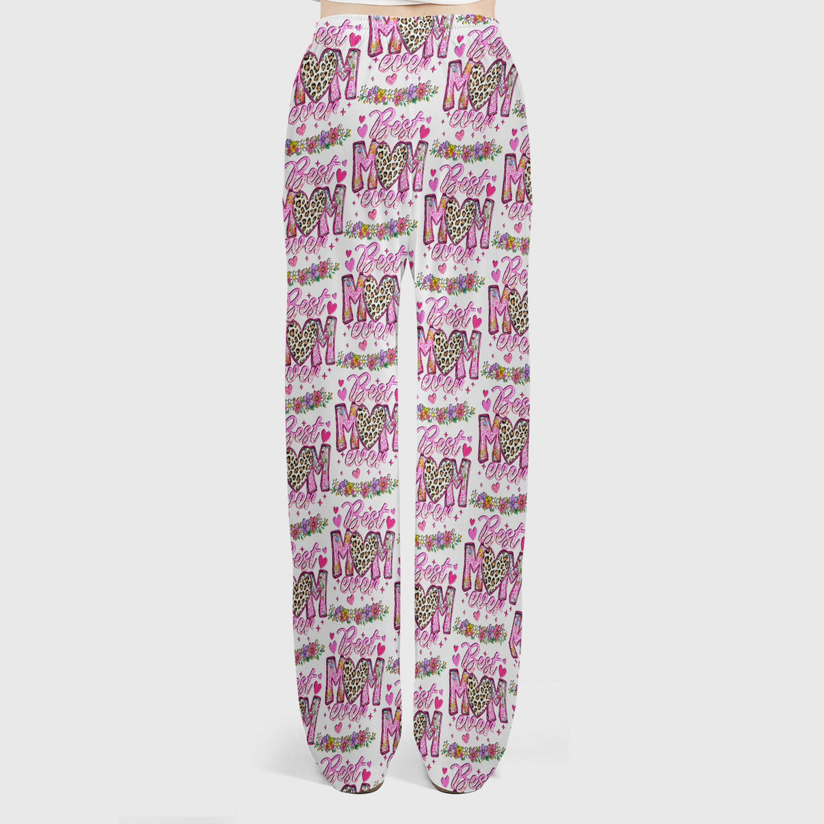 Best Mom Ever Leopard Heart Nurse Scrub Set