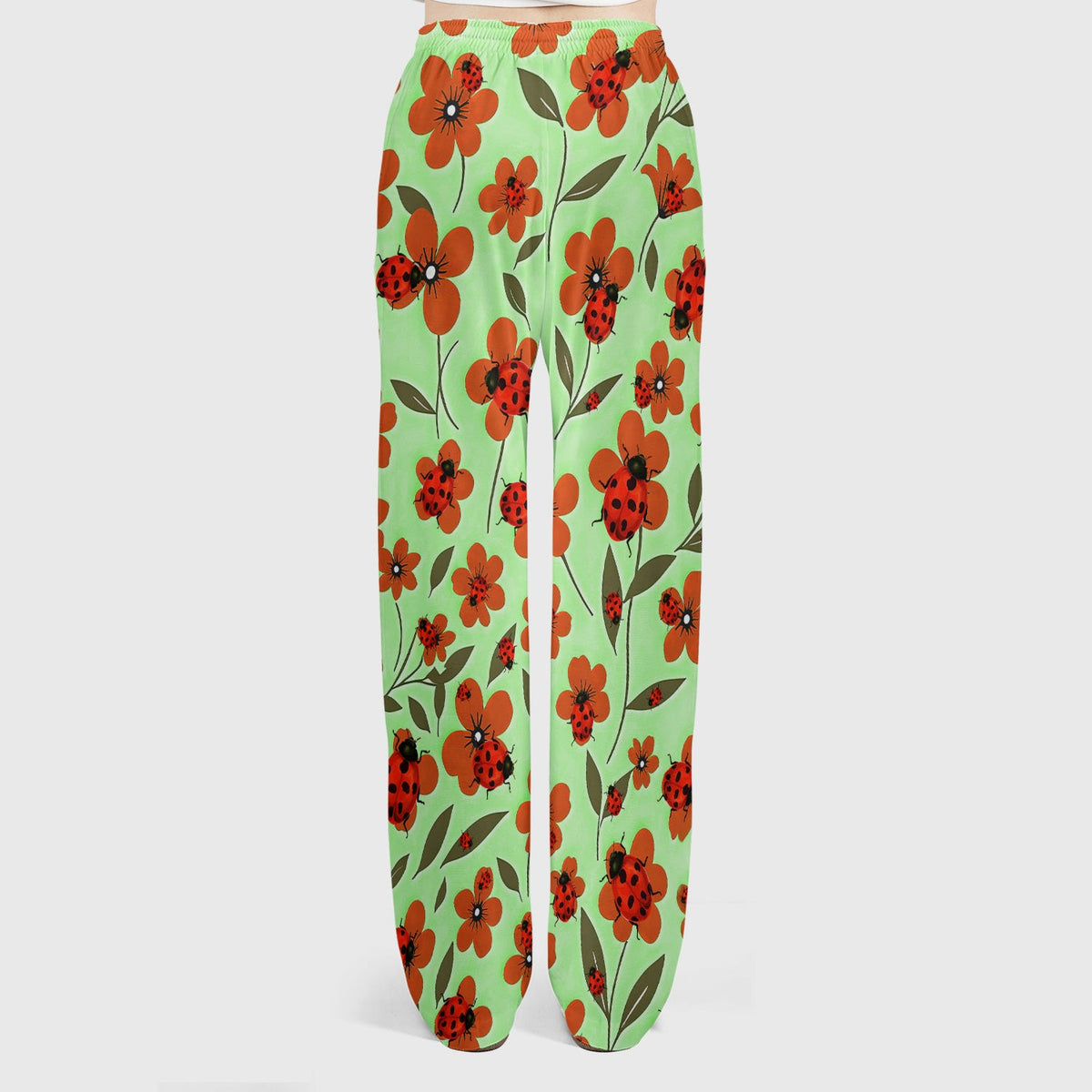 Ladybug Orange Floral Garden Nurse Scrub Set