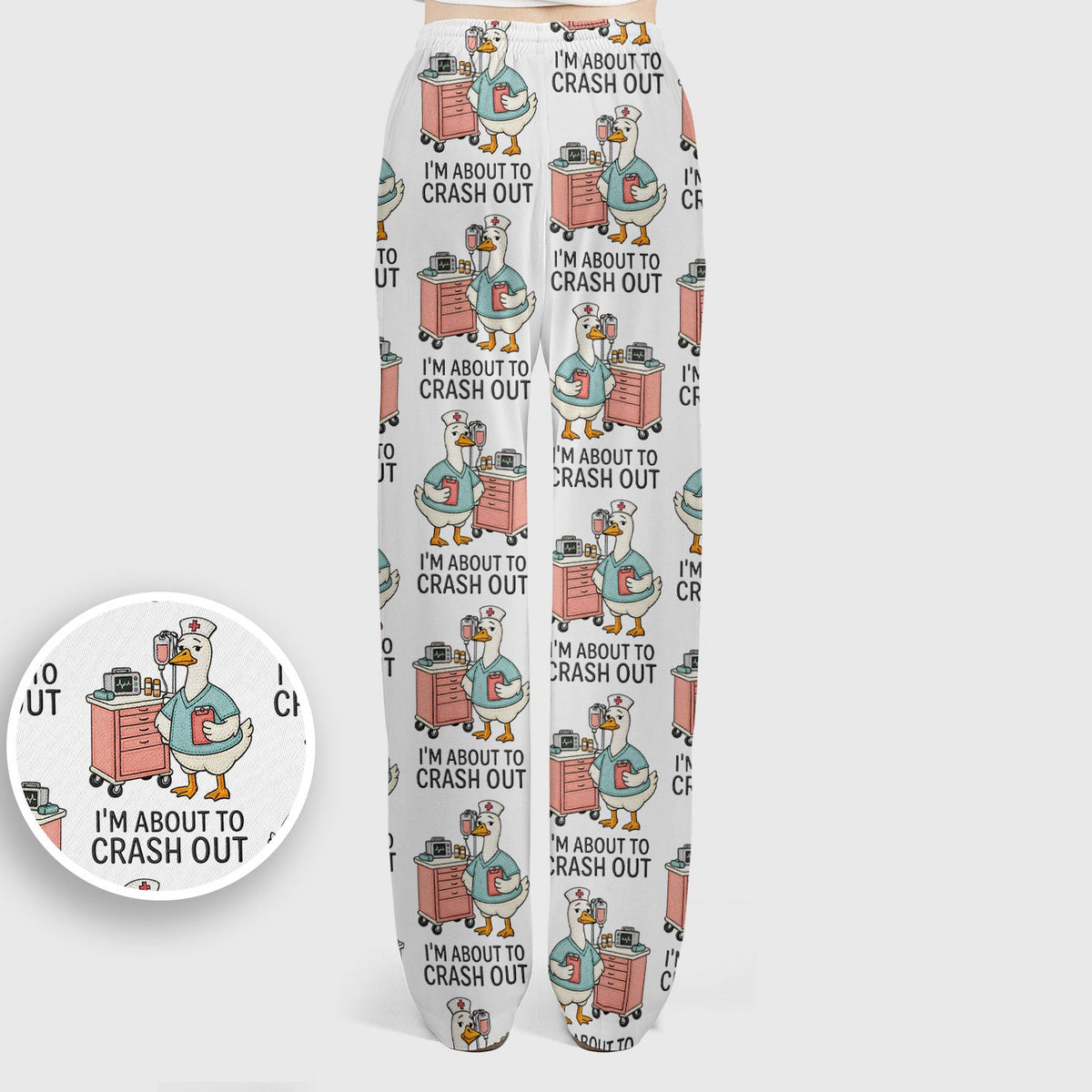 Goose Crash Out Nurse Scrub Set