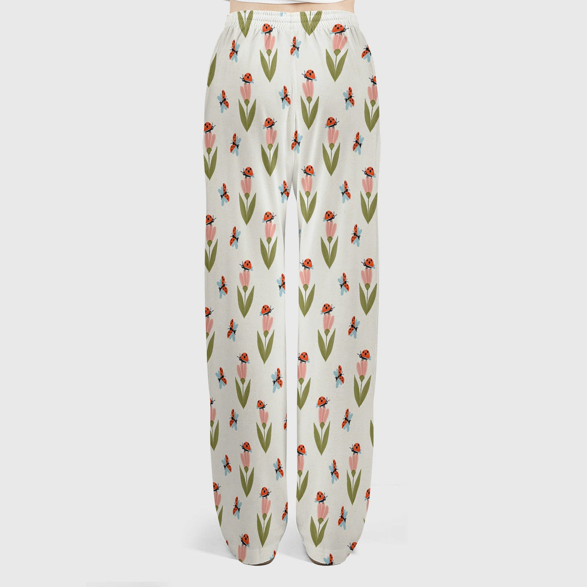 Ladybug Tulip Floral Nurse Scrub Set
