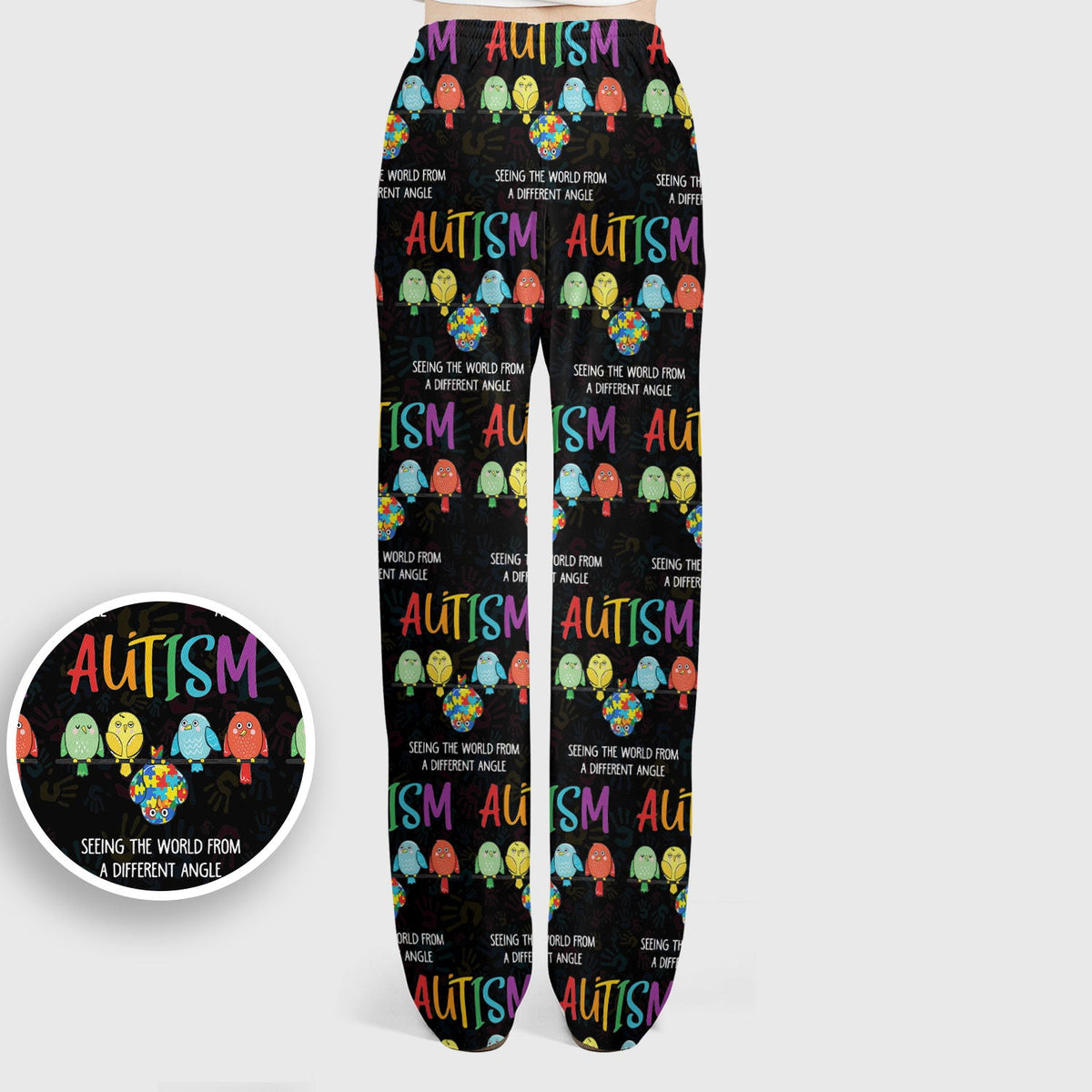 Autism Seeing The World From A Different Angle Nurse Scrub Set