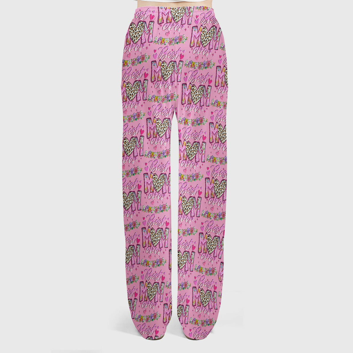 Best Mom Ever Leopard Heart Nurse Scrub Set