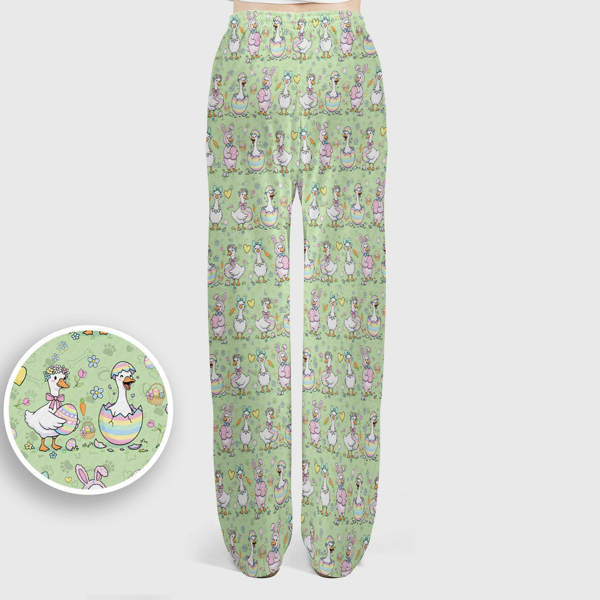Spring Easter Goose Bunny Nurse Scrub Set