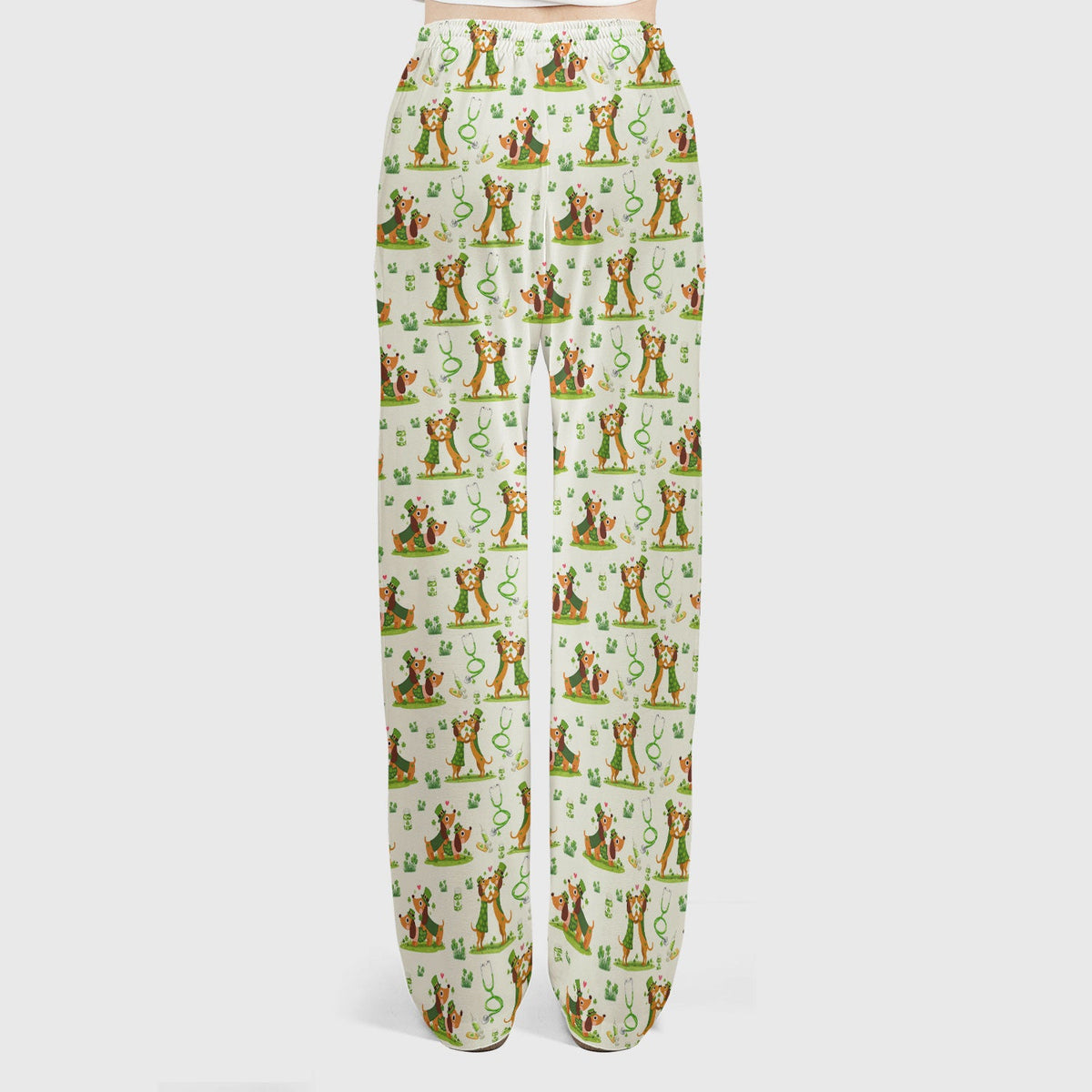 Valentine Dachshund Nurse Heart Scrub Set