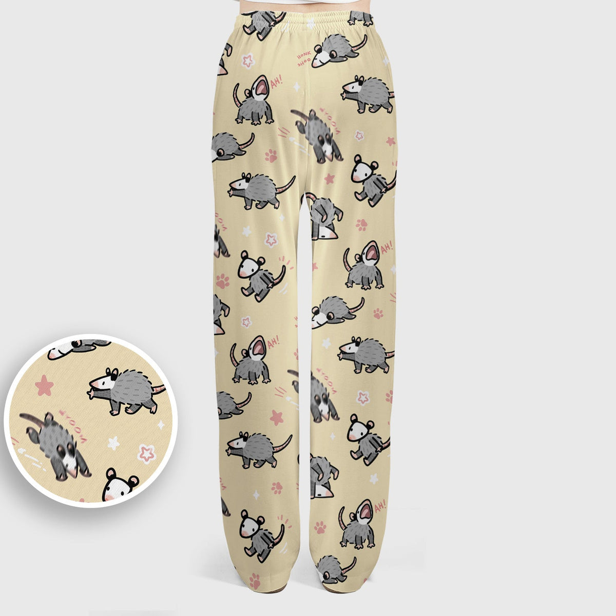 Cartoon Opossum Nurse Scrub Set