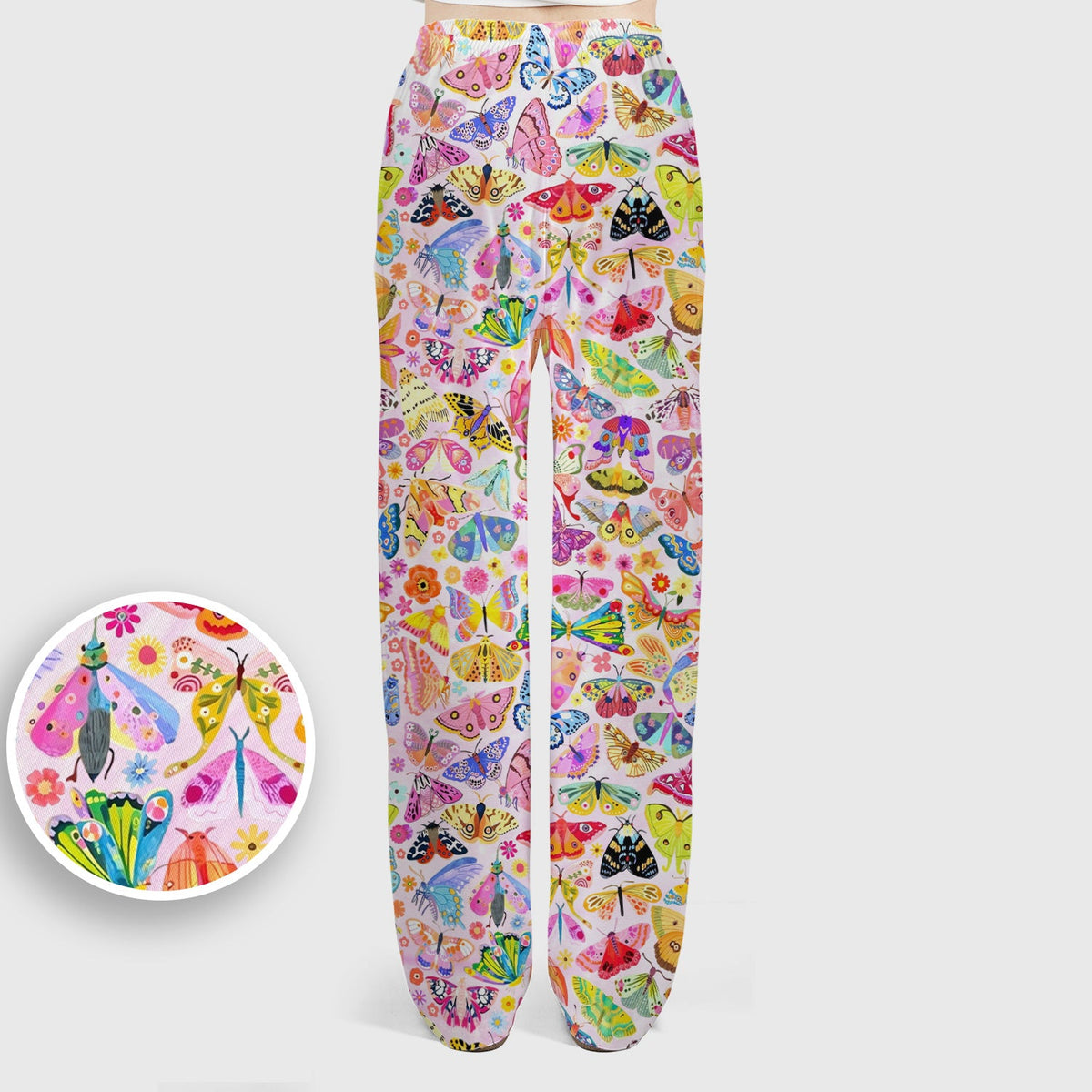 Cute Bright Butterfly Moth Floral Nurse Scrub Set
