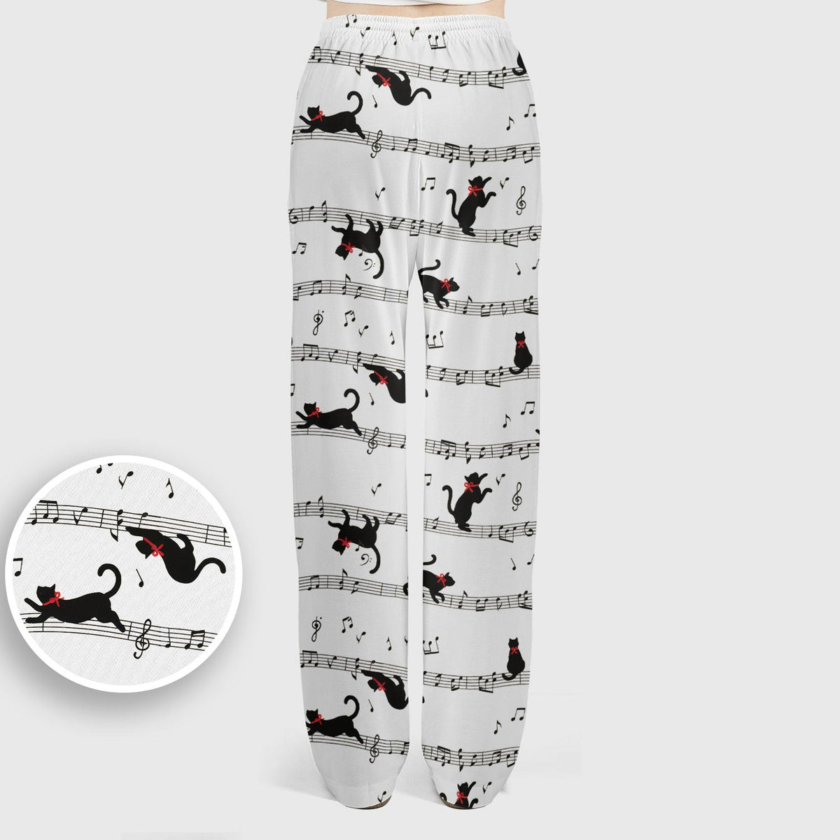 Dancing Black Cat Music Nurse Scrub Set