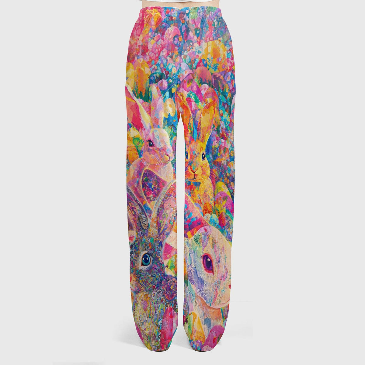 Colorful Artistic Bunny Nurse Scrub Set