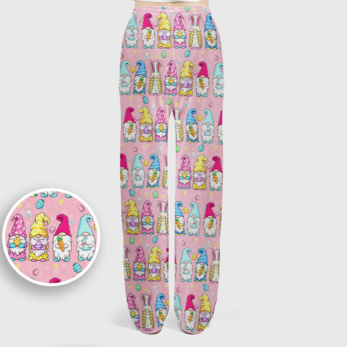 Colorful Easter Gnome Bunny Eggs Nurse Scrub Set