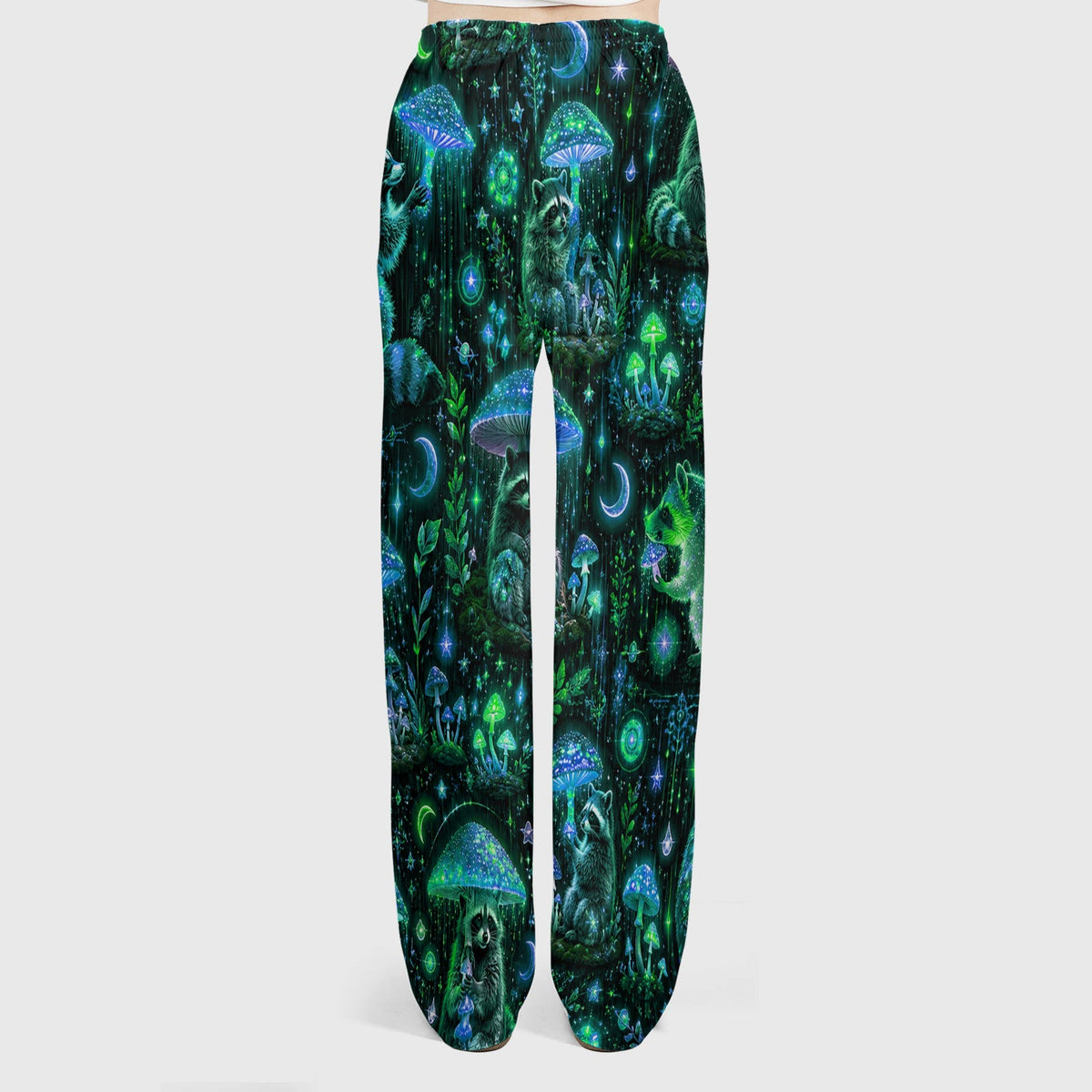 Glowing Raccoon Forest Nurse Scrub Set