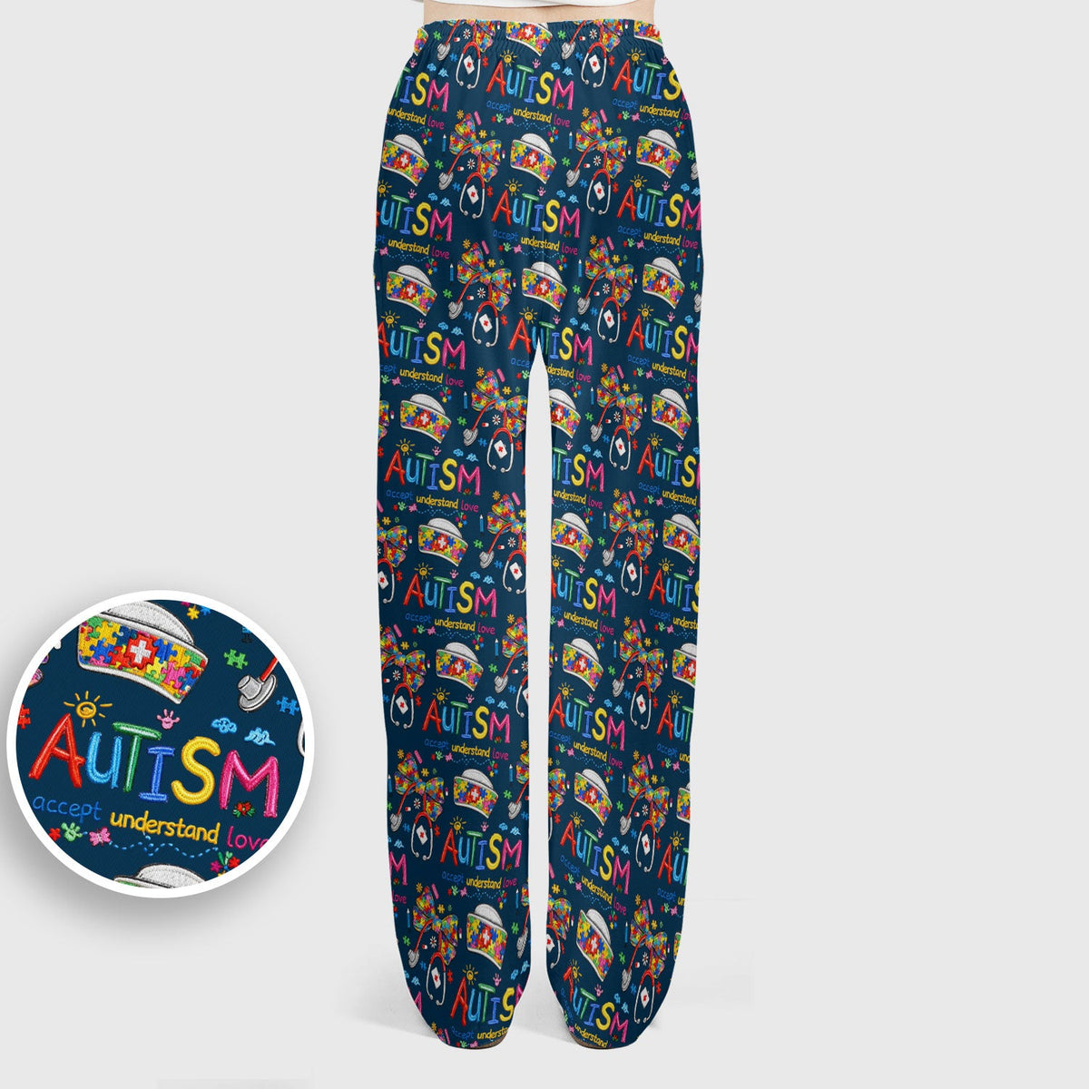 Autism Awareness Accept Understand Love Nurse Scrub Set