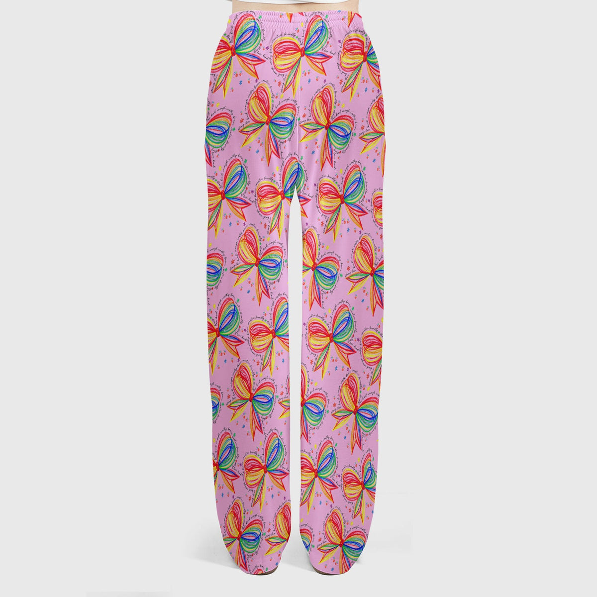 Colorful Rainbow Bow Nurse Scrub Set