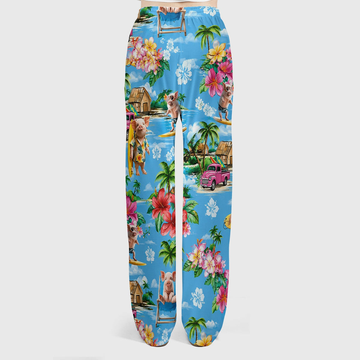 Tropical Surfing Pig Beach Nurse Scrub Set