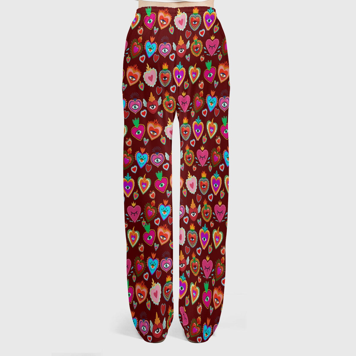 Valentine Colorful Sacred Heart Nurse Scrub Set