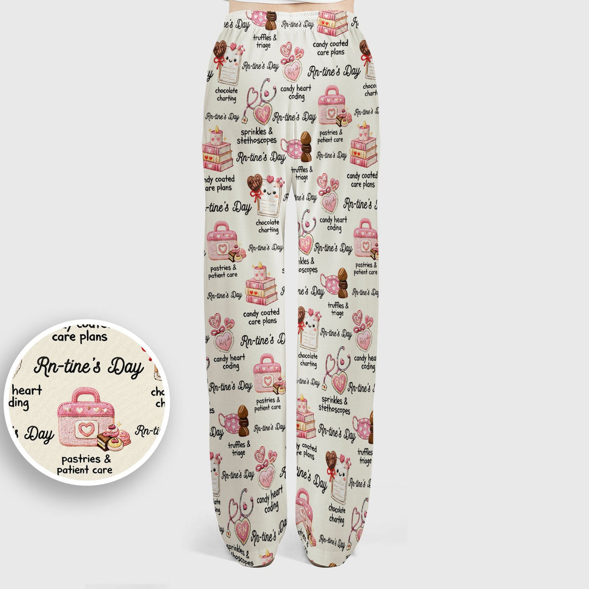 RN Sweets Valentine Stethoscope Nurse Scrub Set