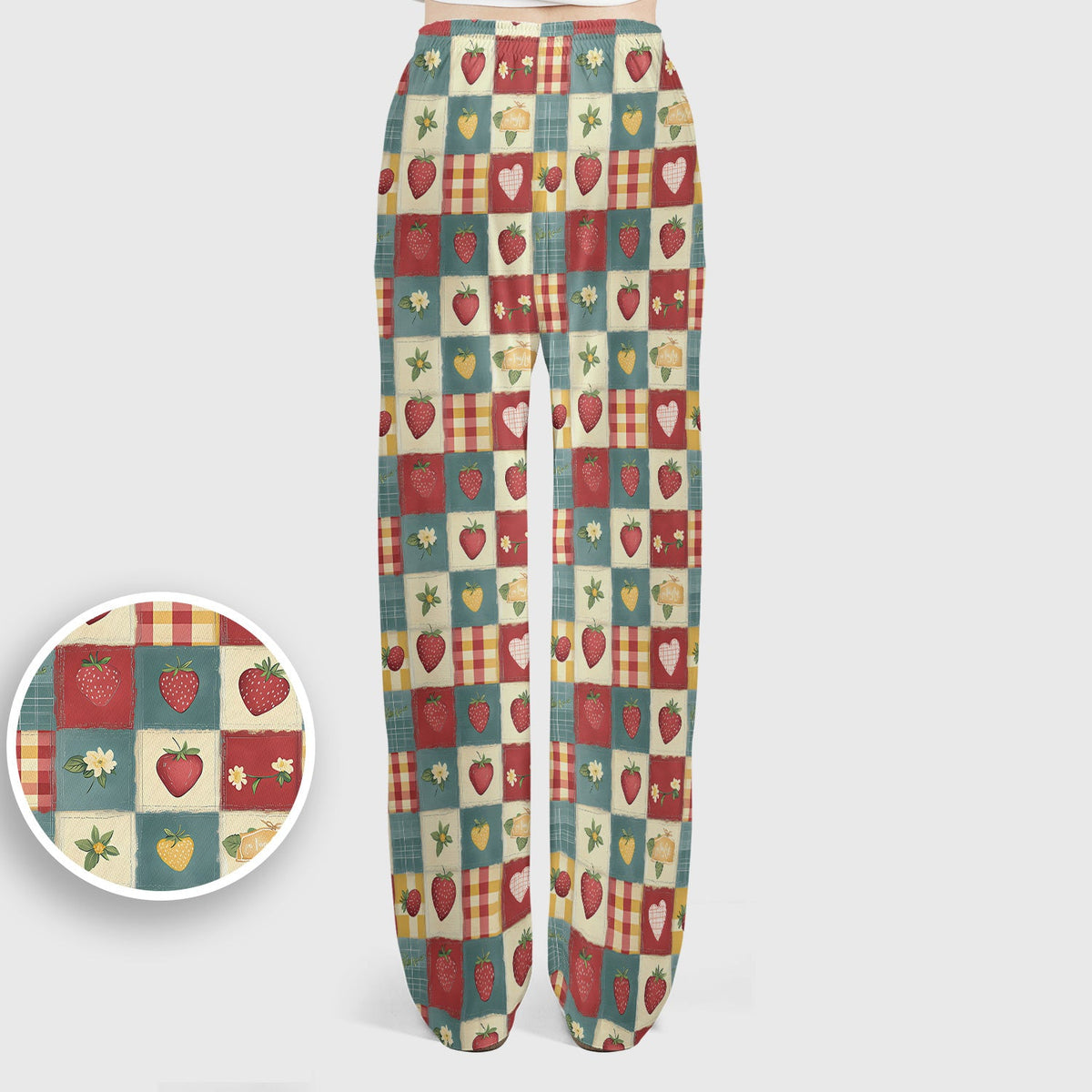 Strawberry Floral Patchwork Nurse Scrub Set