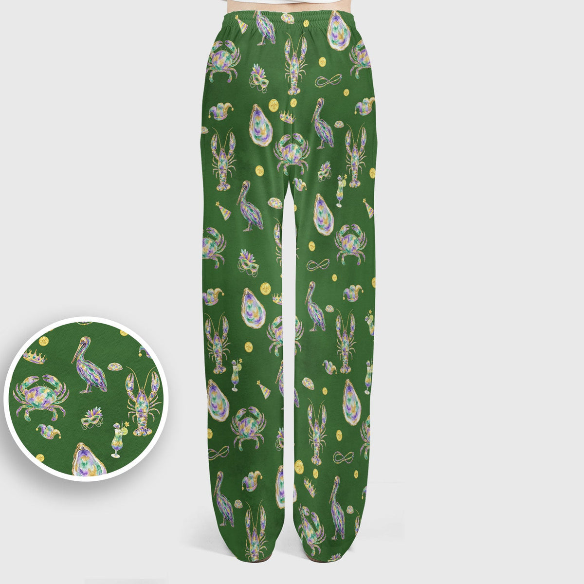 Mardi Gras Seafood Nurse Scrub Set
