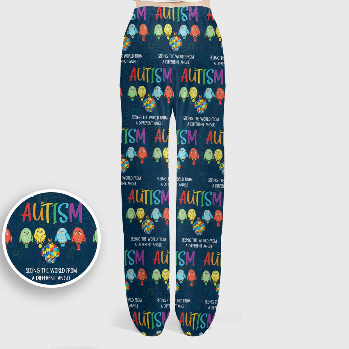 Autism Seeing The World From A Different Angle Nurse Scrub Set