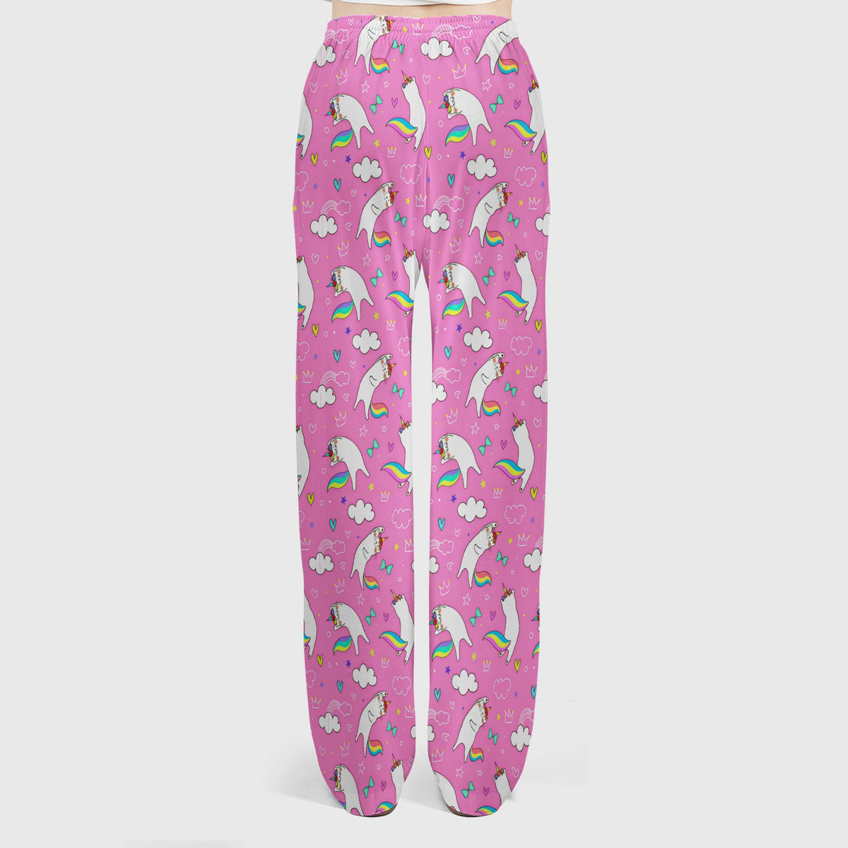 Unicorn Cat Rainbow Tail Clouds Nurse Scrub Set