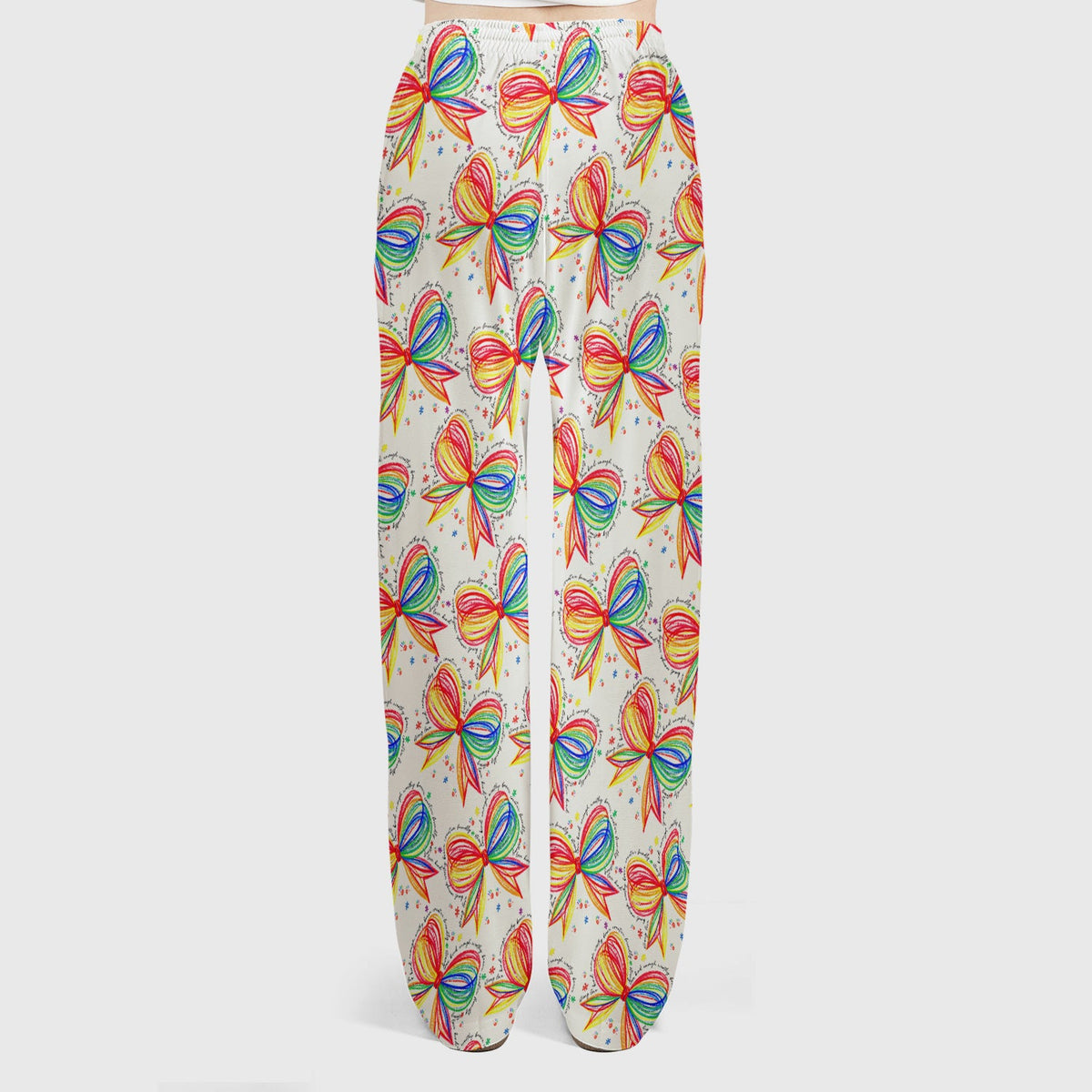 Colorful Rainbow Bow Nurse Scrub Set
