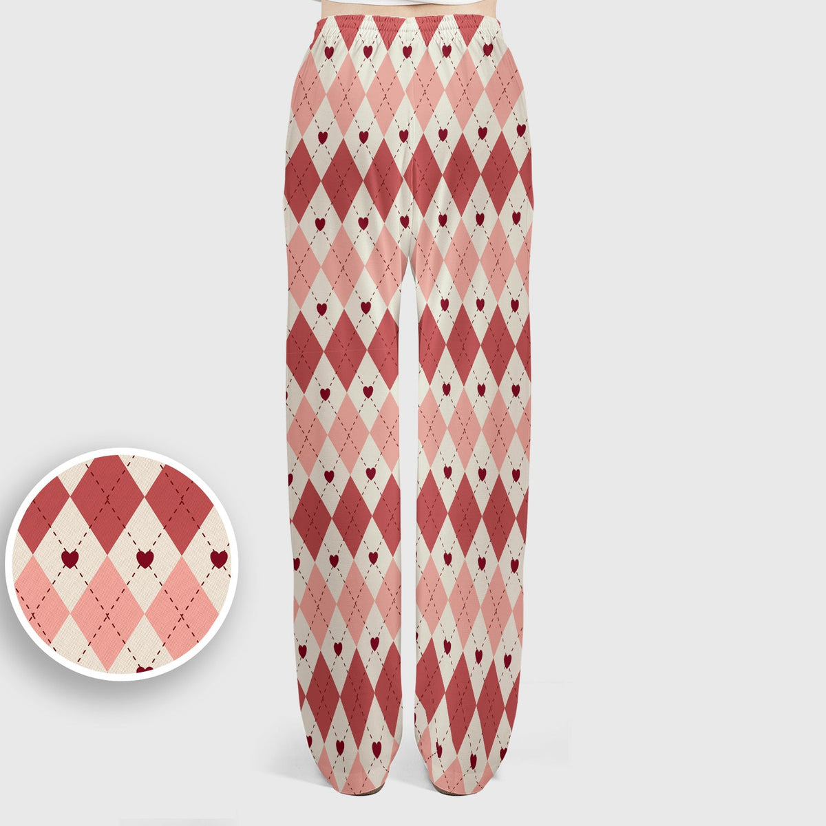 Red Argyle Plaid Nurse Scrub Set